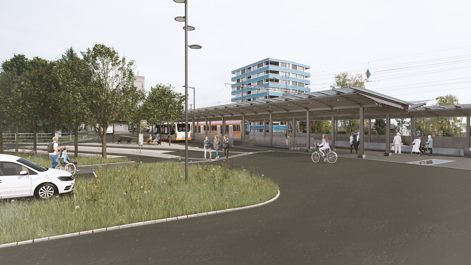 Visualisierung neuer Bahnhof Lohn-Lueterkofen
