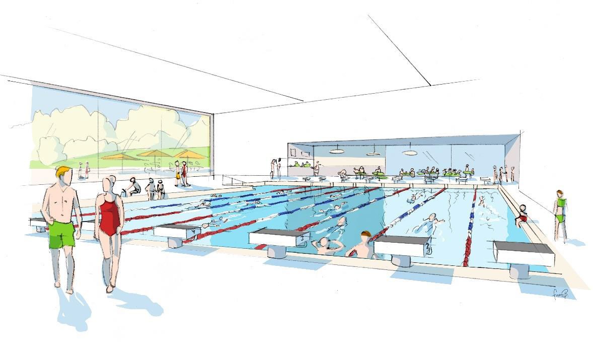 Illustration neues Schwimmbad KSS Schaffhausen