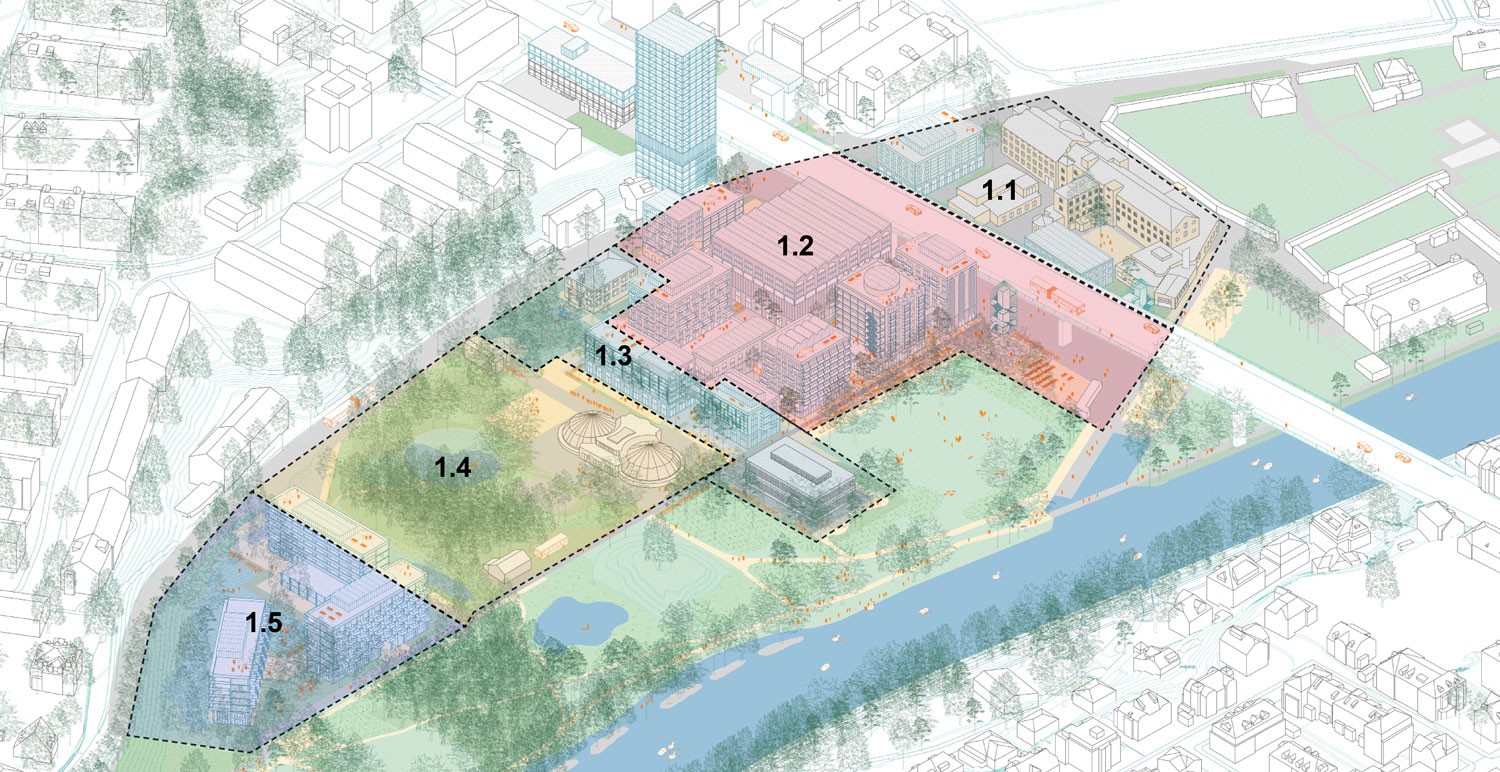 Visualisierung Baufelder Gaswerkareal Stadt Bern