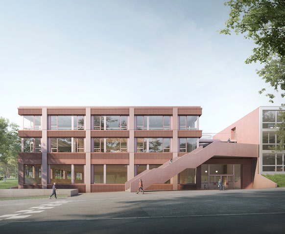 Visualisierung Neubau Primarschule Meiriacker in Binningen