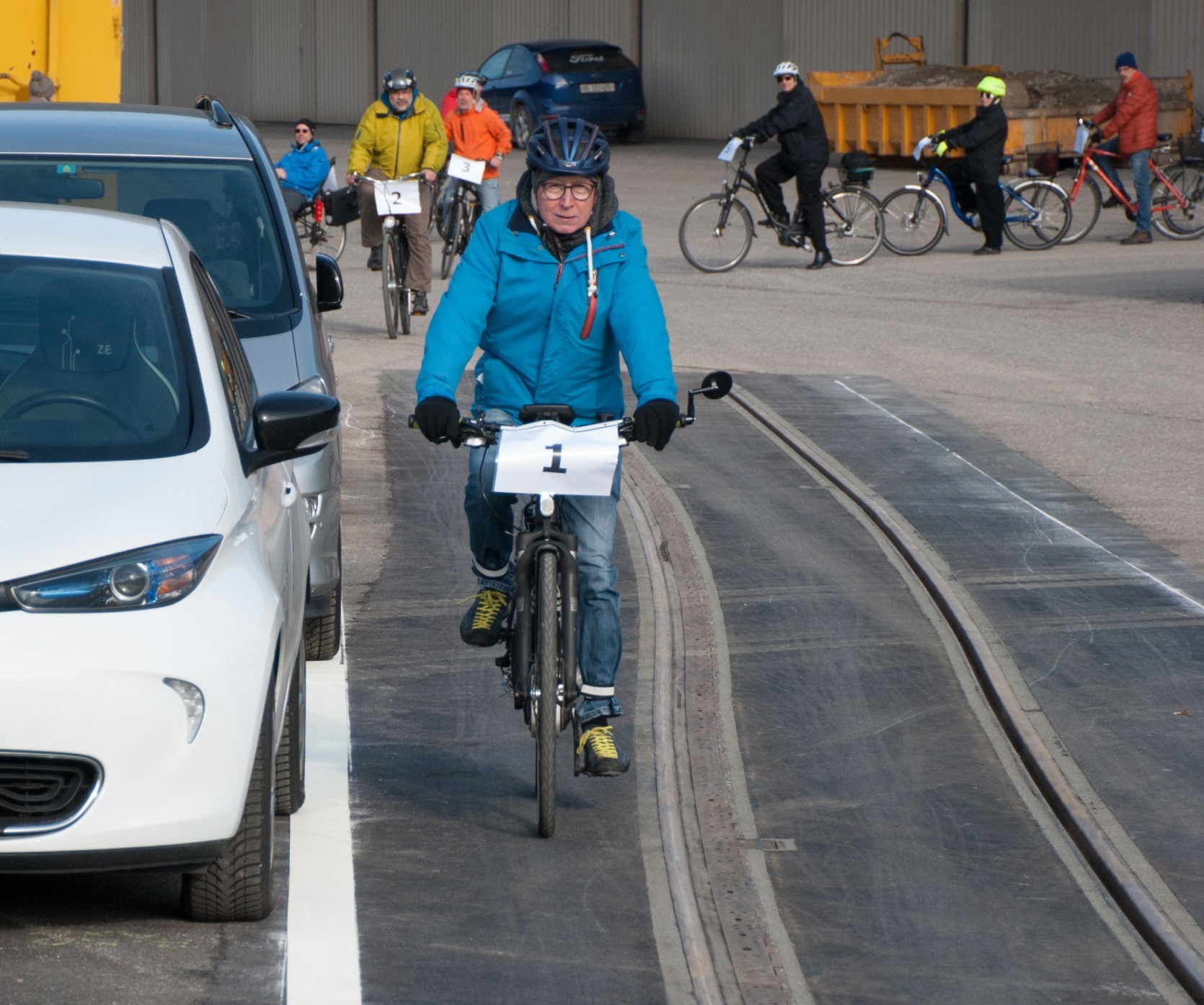 Velofreundliches Tramgleis Basel Testanlage Füllinsdorf BL