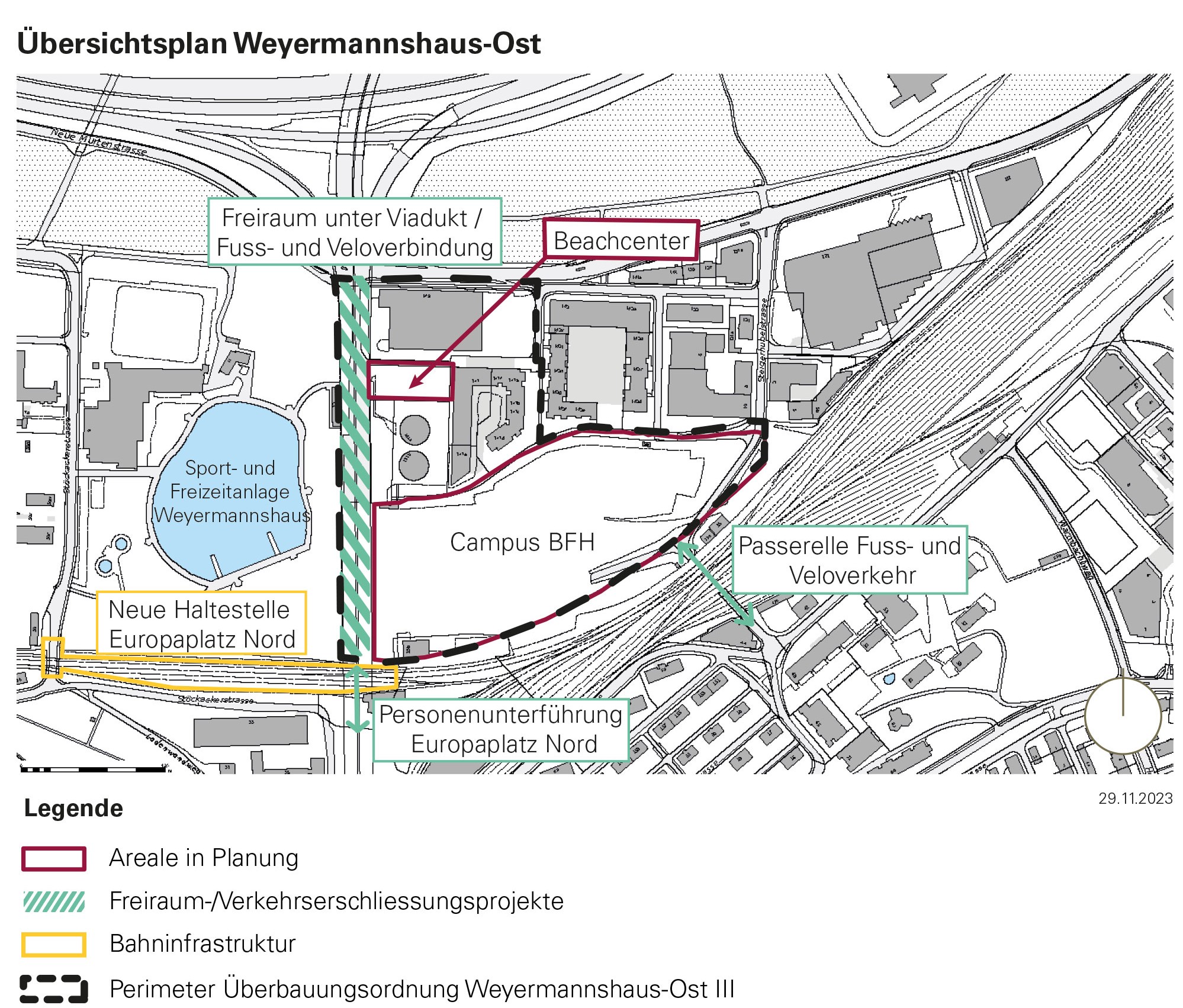 ÜbersichtplaAreal Weyermannshaus-Ost in Bern