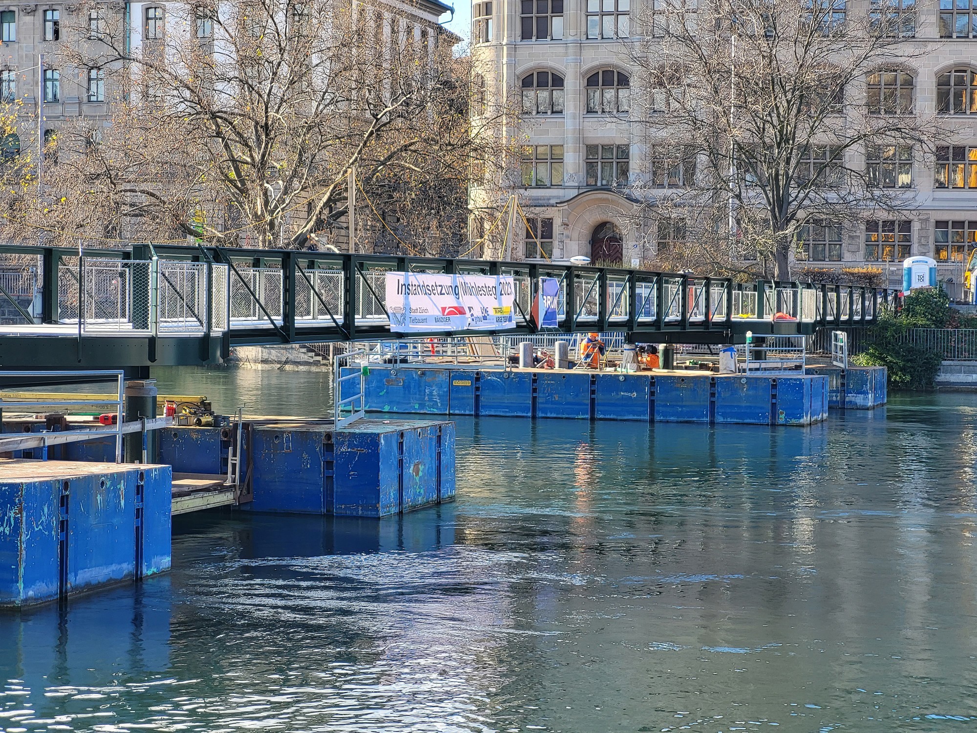 Sanierung Mühlesteg Zürich, Brückenbau