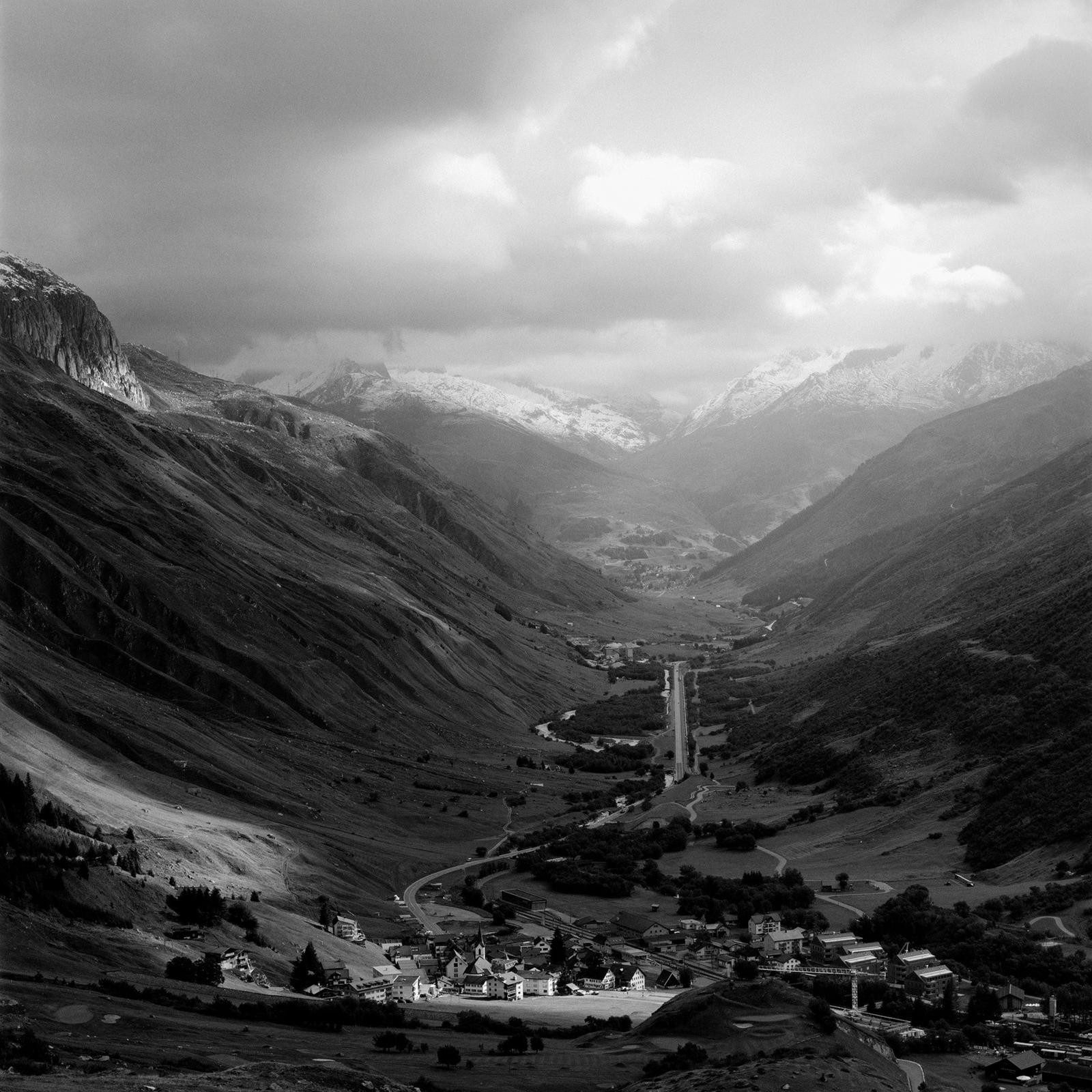 Blick vom Furkapass ins Urserental