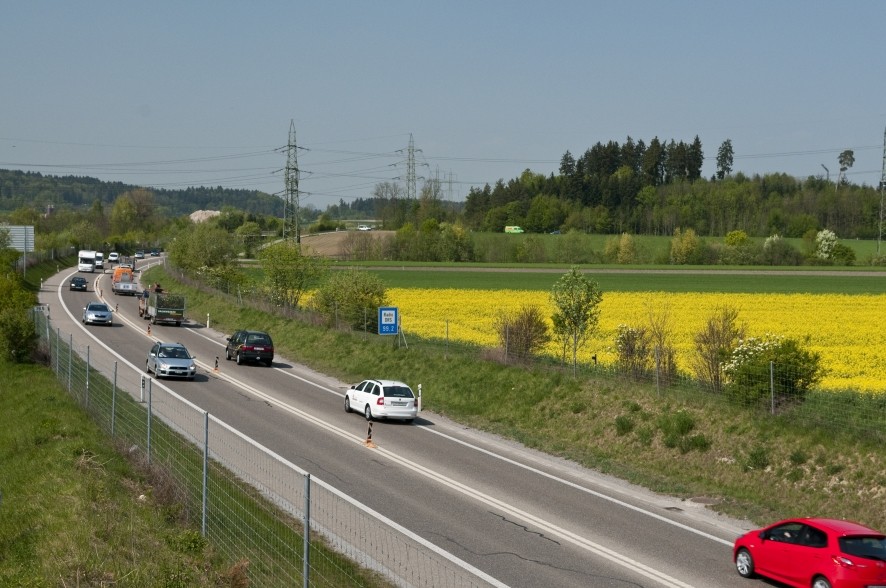 A4 zwischen Winterthur Nord und Kleinandelfingen