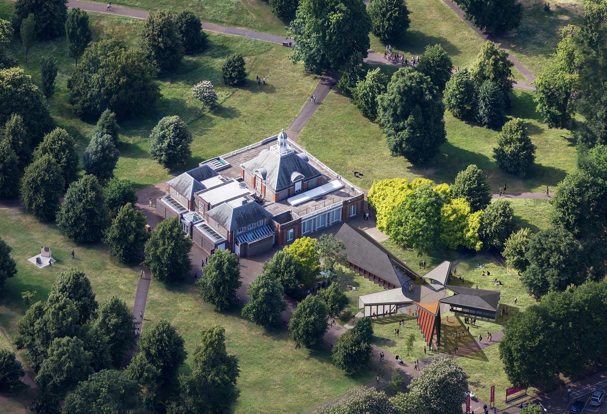 Sommerpavillon der Serpentine Gallery von Minsuk Cho (Visualisierung)