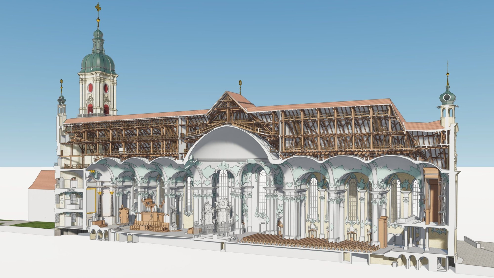 3DScanning der Kathedrale im Stiftsbezirk St. Gallen