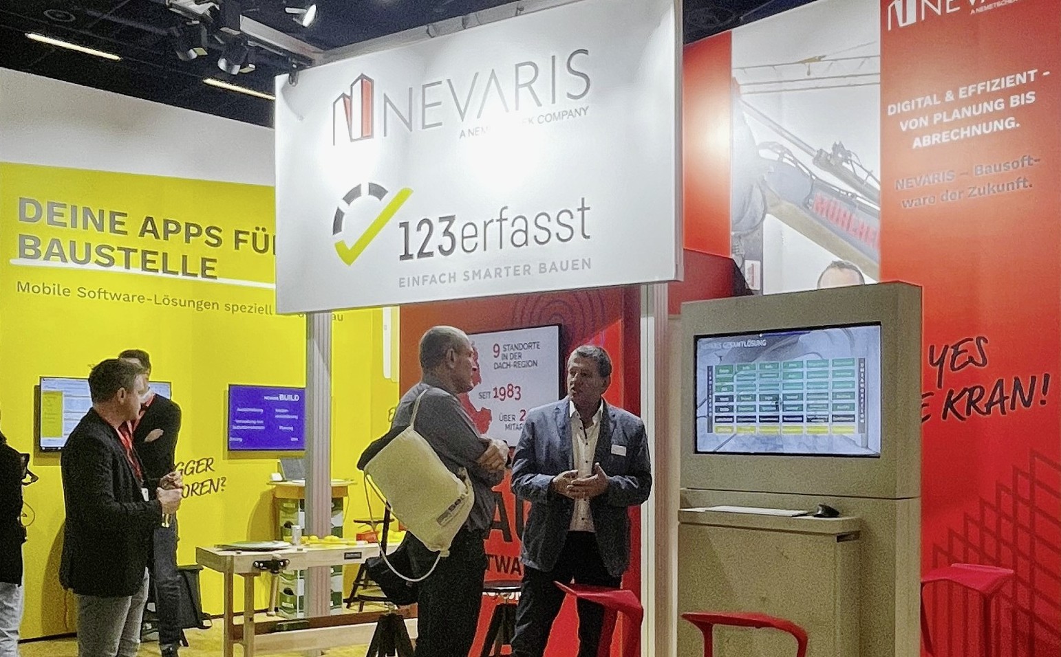 Der Stand der Nevaris Bausoftware GmbH an der Swissbau 2024.