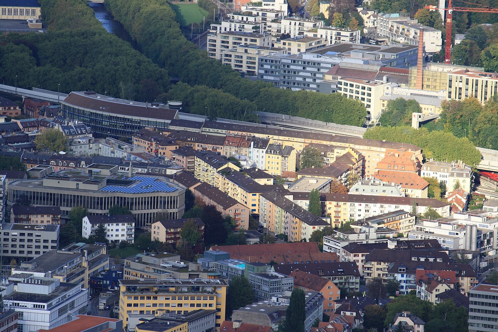 Blick auf Alt-Wiedikon in der Stadt Zürich um 2009