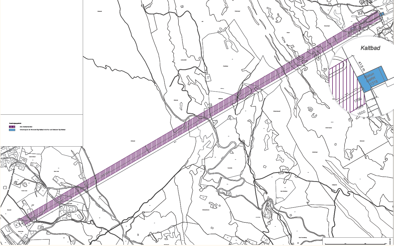 Zone Seilbahnkorridor und Umzonung Bergstation Rigi Kaltbad (Plan)