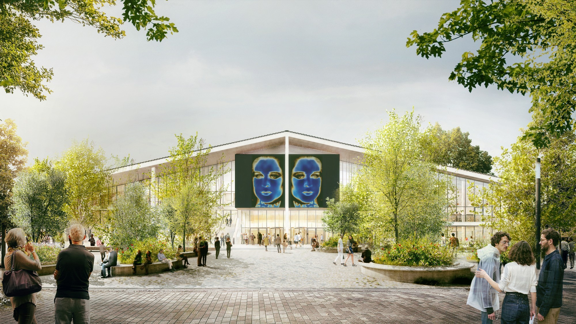 Nordfassade des Museums Berlin Modern am Kulturforum  (Visualisierung, 2024)