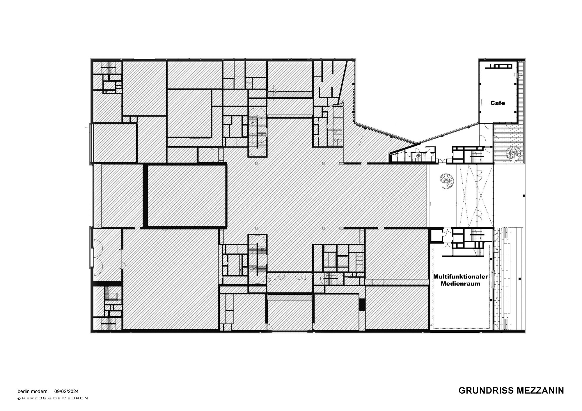 Grundriss Mezzanin von Berlin Modern.