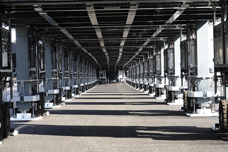 Mobile Baustellenbrücke Astra Bridge auf Testgelände