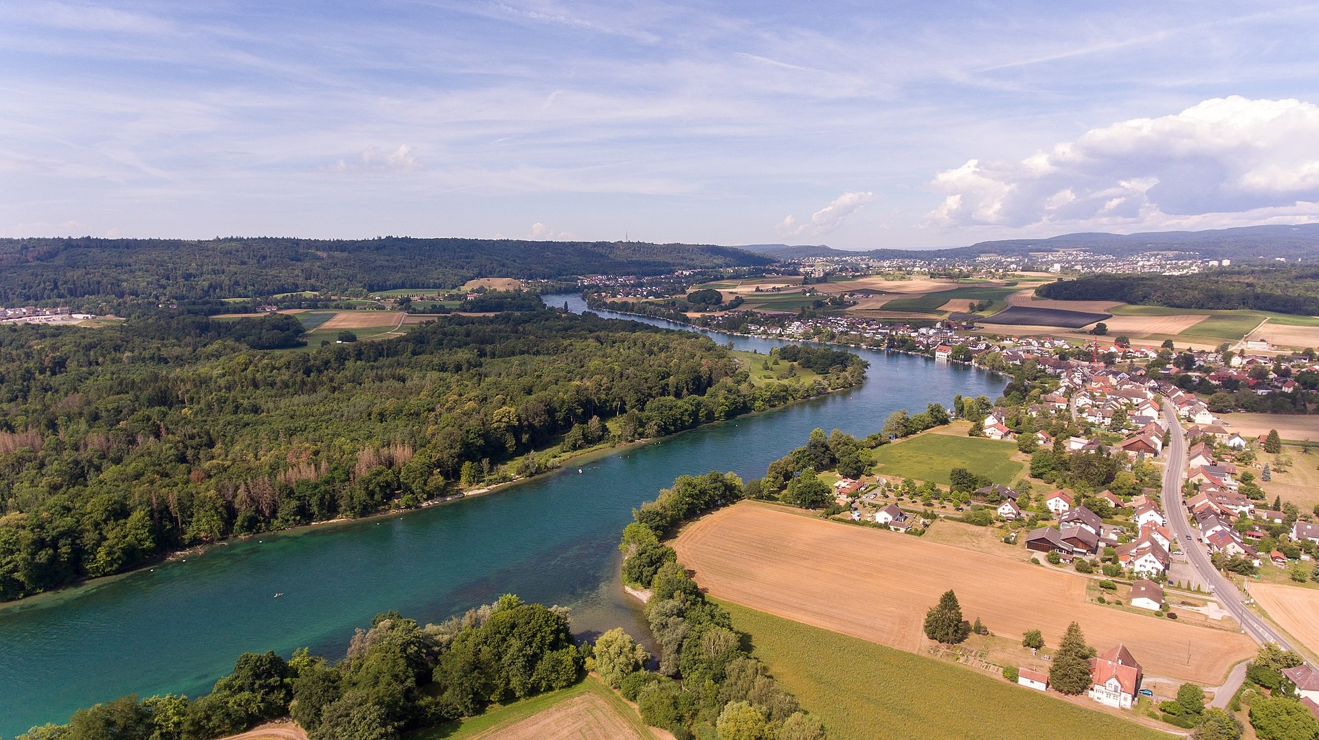 Bünsingen am Hochrhein an Schweizer Grenze