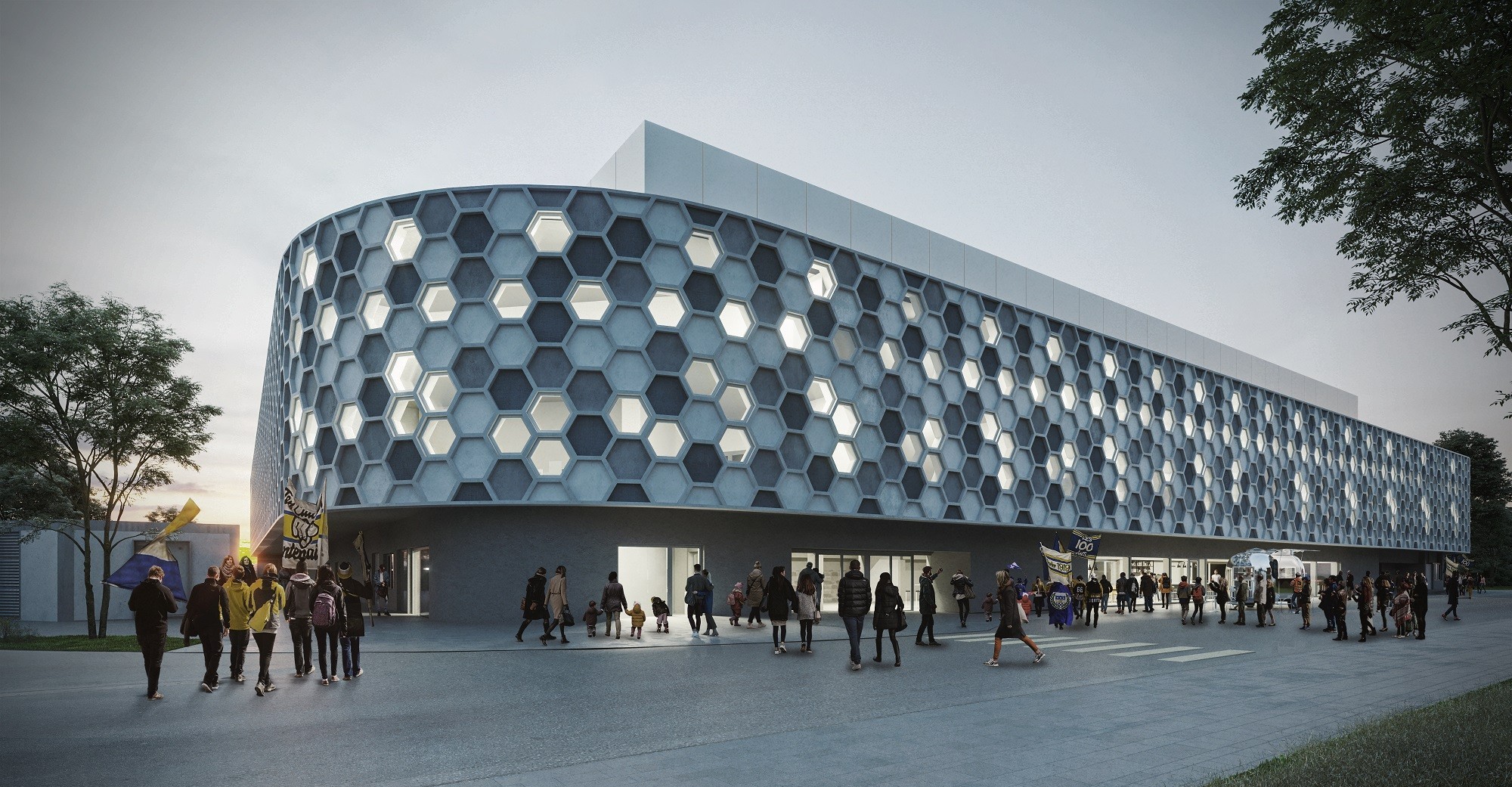 Visualisierung neue Eishalle La Chaux de Fonds