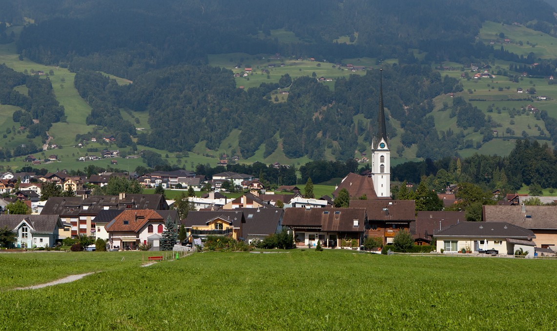 Blick auf die Gemeinde Kerns OW