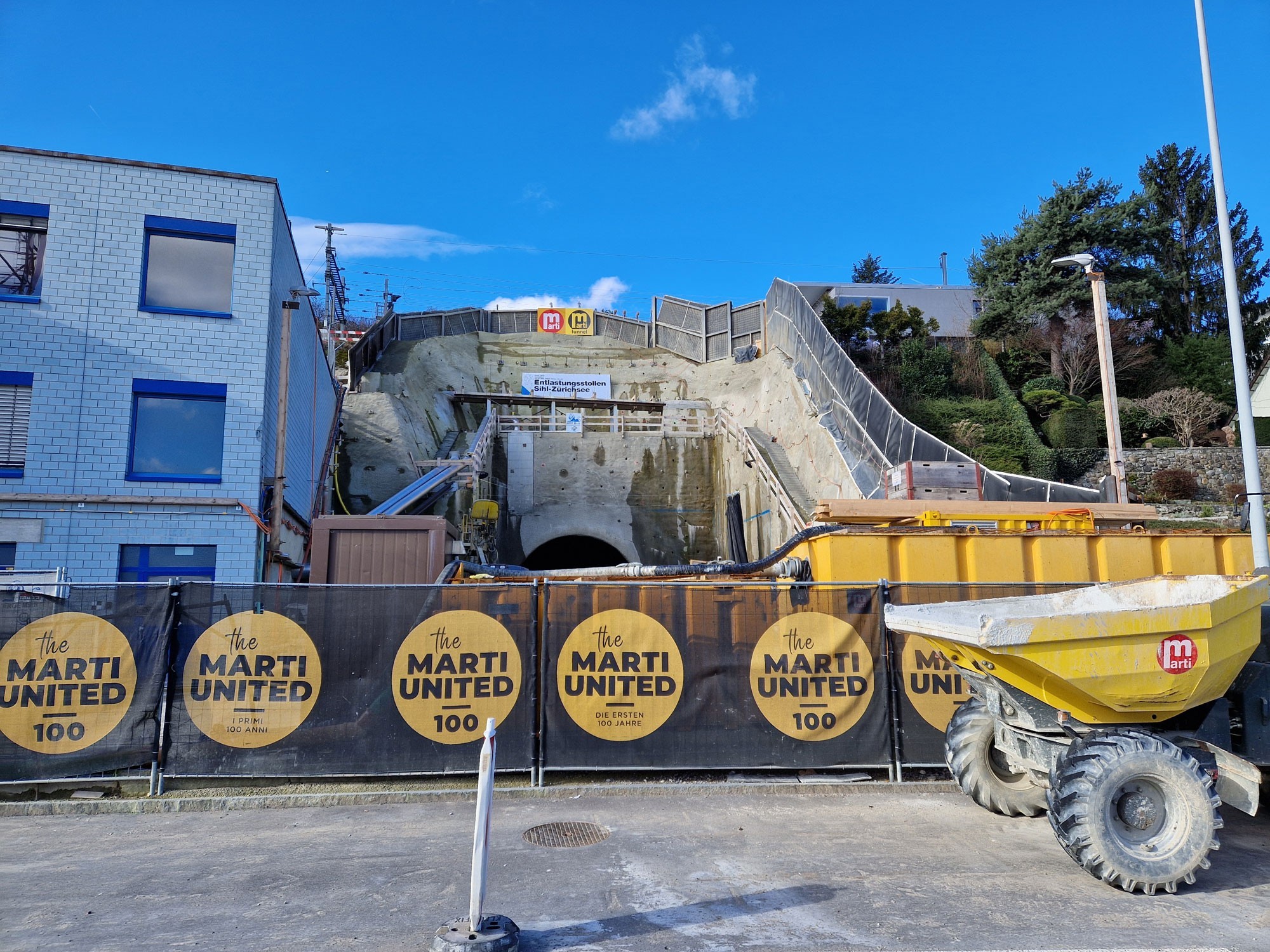 Hochwasserentlastungsstollen Sihl Auslaufbauwerk in Thalwil