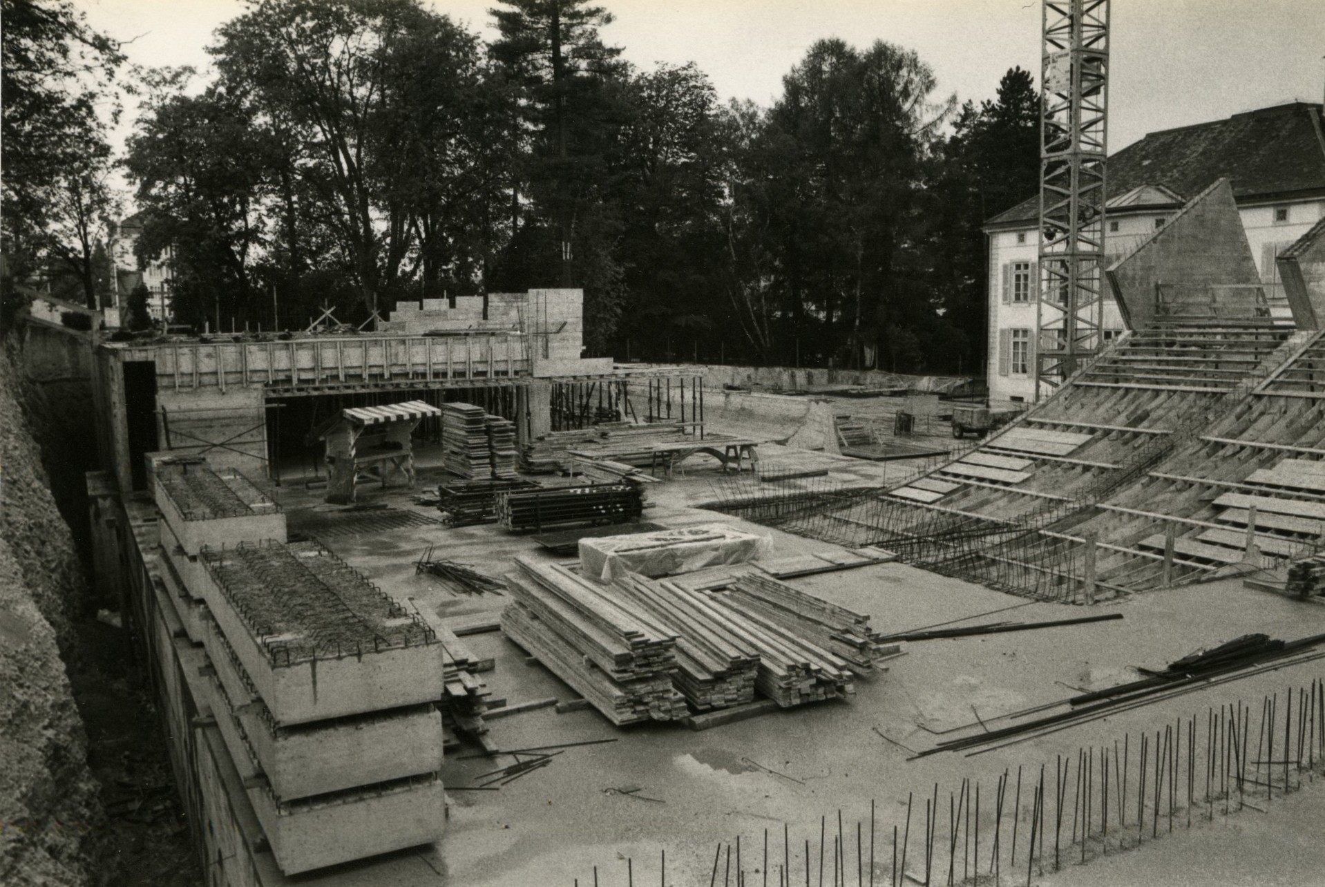 Das Museum im Bau um 1973.