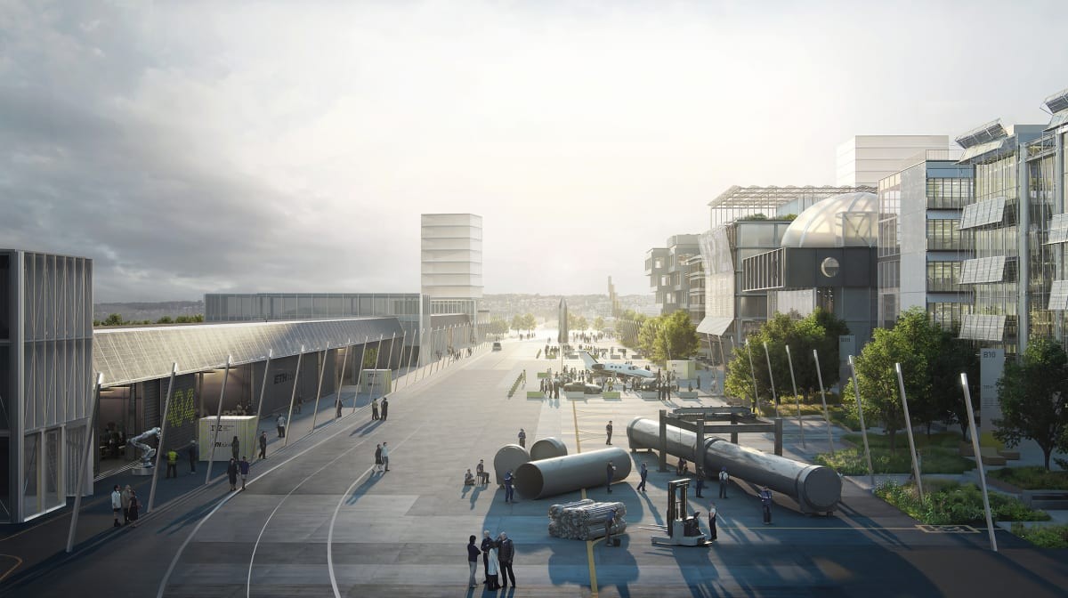 Innovationspark auf dem Flughafenareal Dübendorf ZH (Visualisierung)