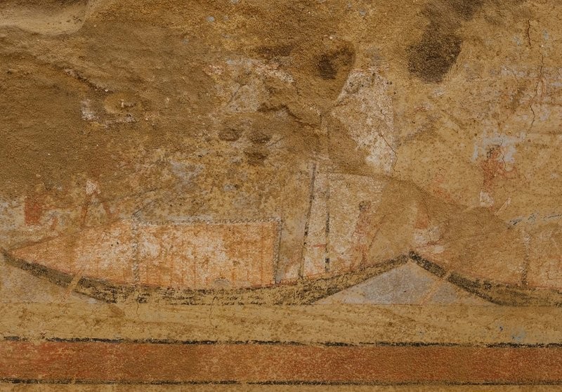 Wandmalerei in der Mastaba in Daschur