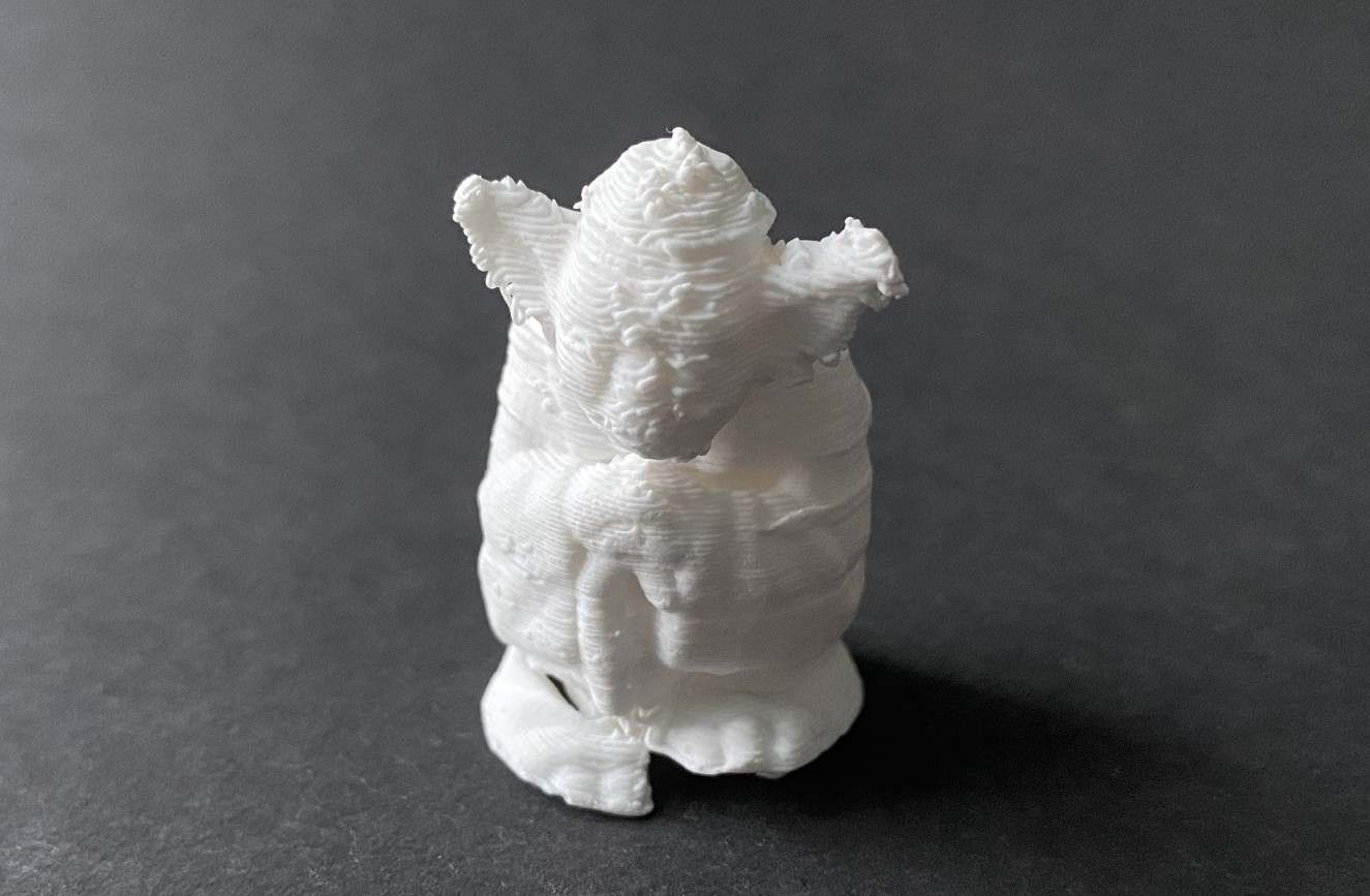 Figur aus aus abbaubarem Cellulose-Material