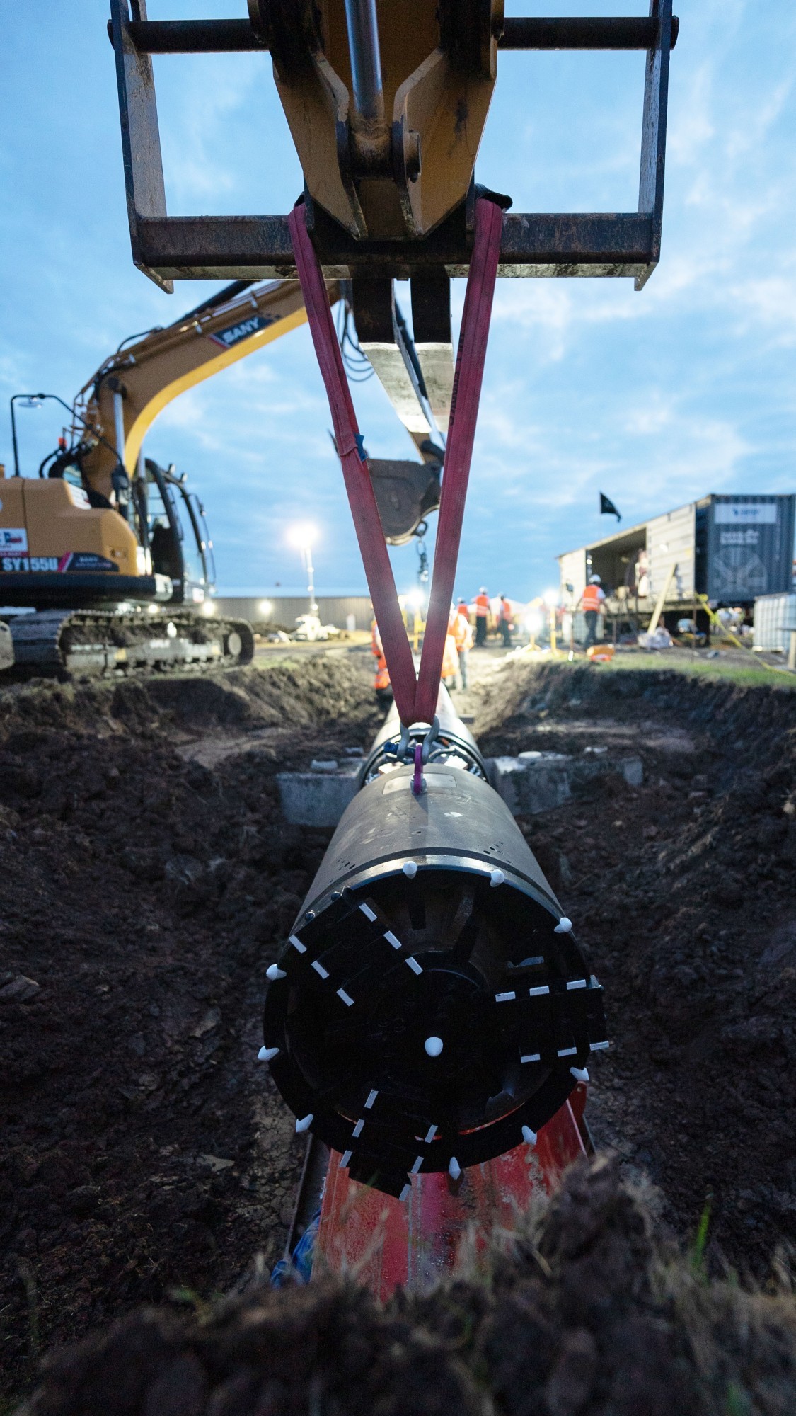 Das Swissloop Tunneling Team bei der Arbeit.