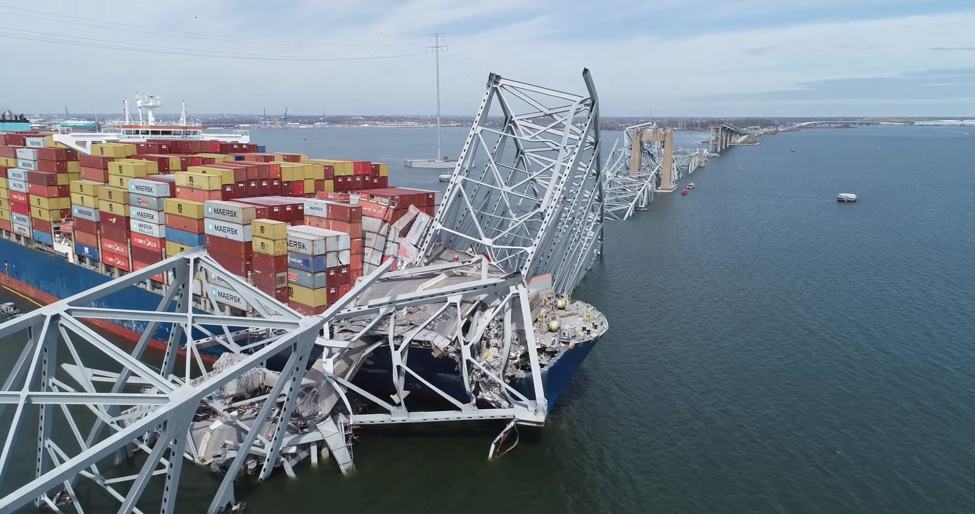 Francis Scott Key Bridge nach dem Einsturz