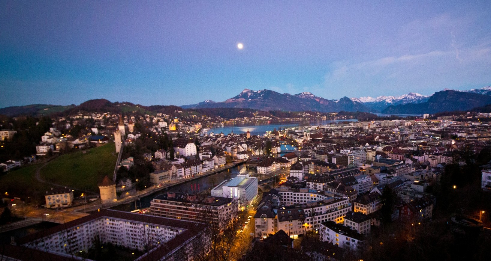 Luzern vom Chateau Gütsch aus gesehen
