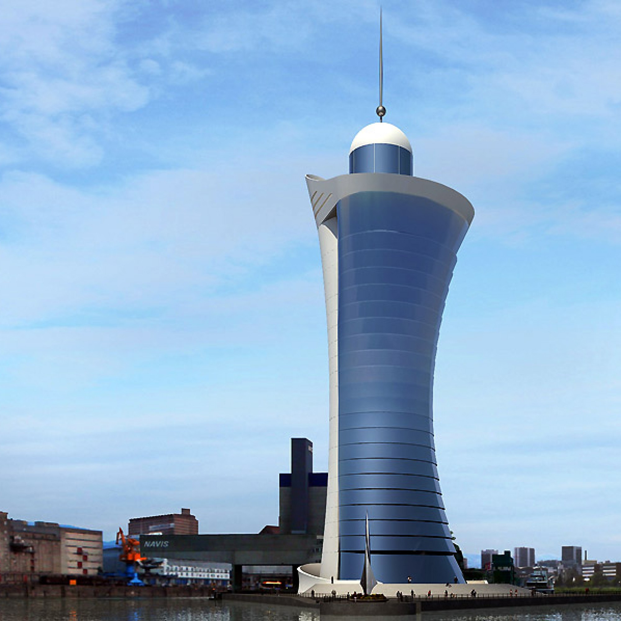 So stellen sich die Architekten den Leuchtturm von Kleinhüningen vor. (PD)