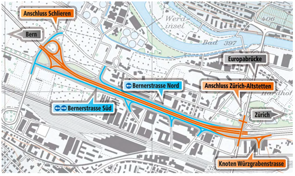 A1 Grünau Projektperimeter