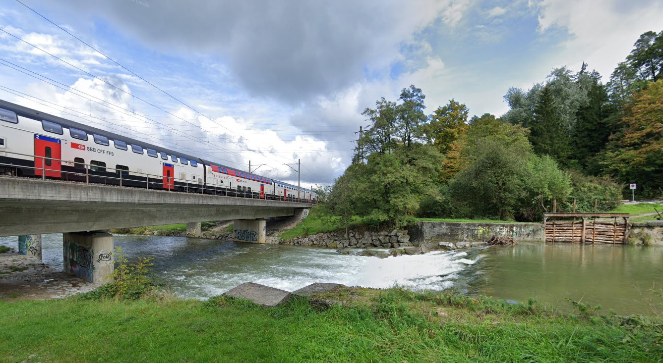 Neumühlewehr Winterthur Töss Surfwelle