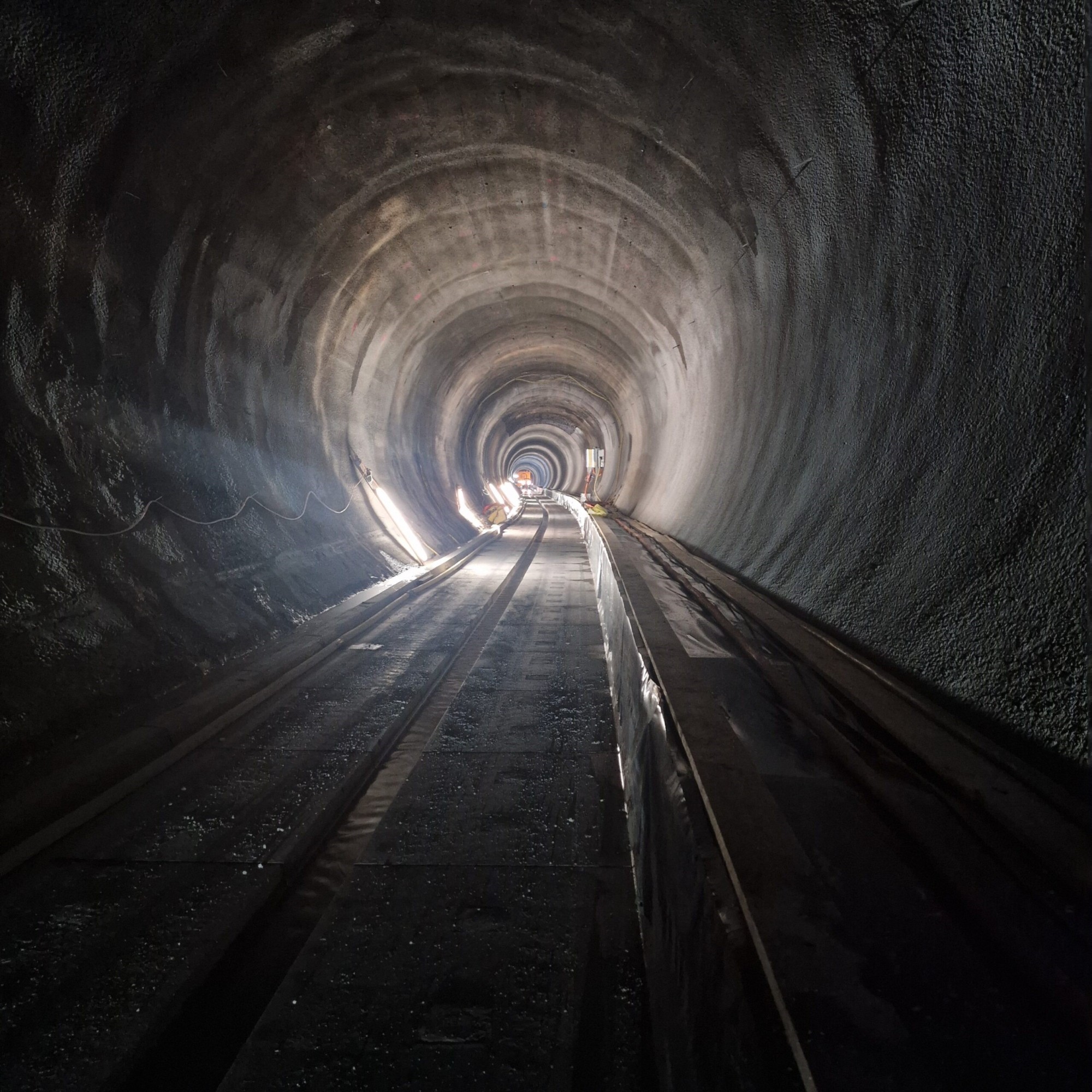 Das Einlaufbauwerk im Rohbau.