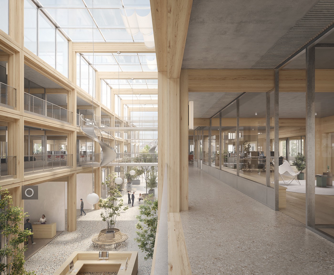 Erweiterung Rötlihof Verwaltugnsneubau Solothurn Innenansicht