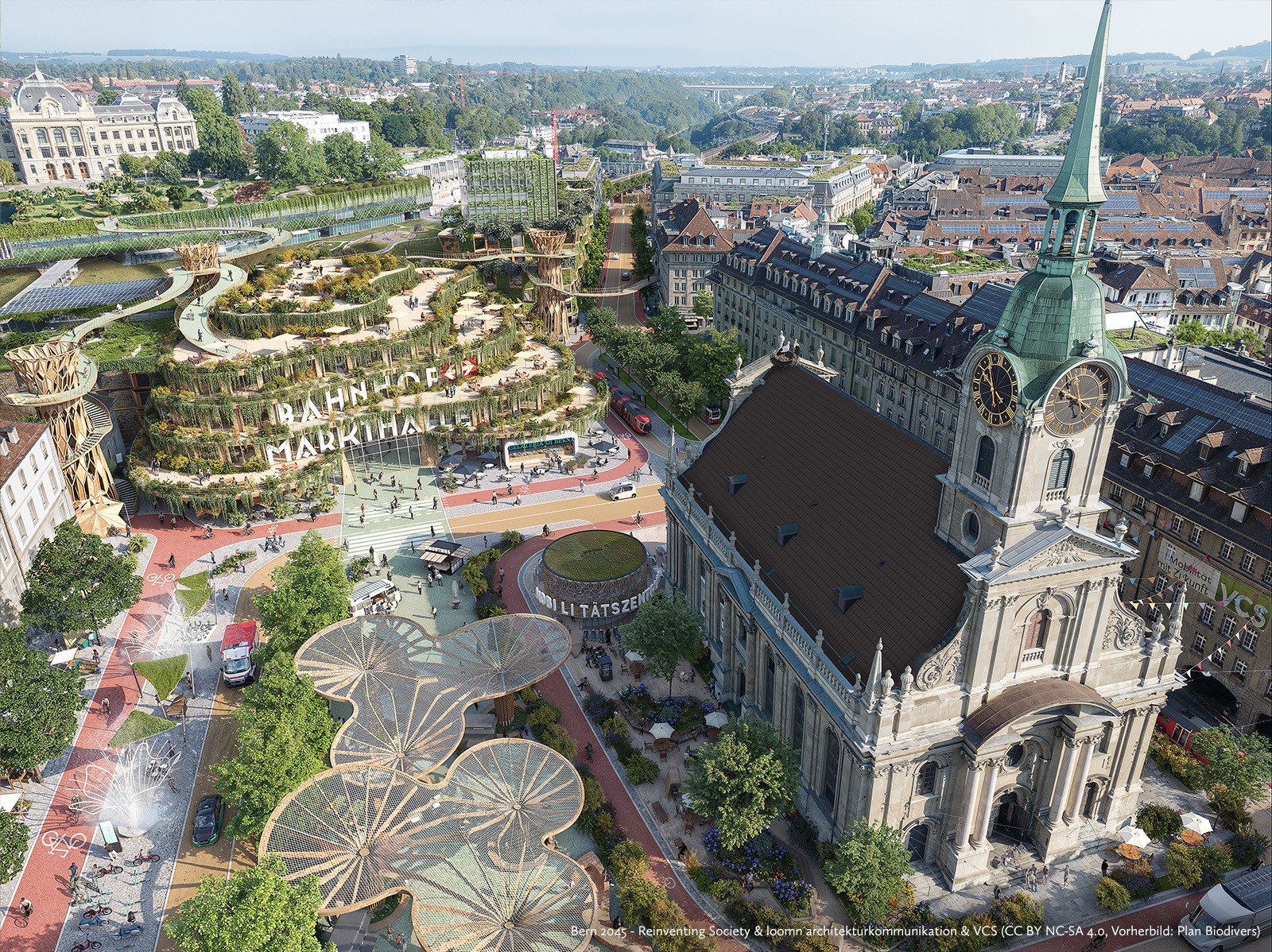 Visualisierung Grüner Raum Bahnhof Bern