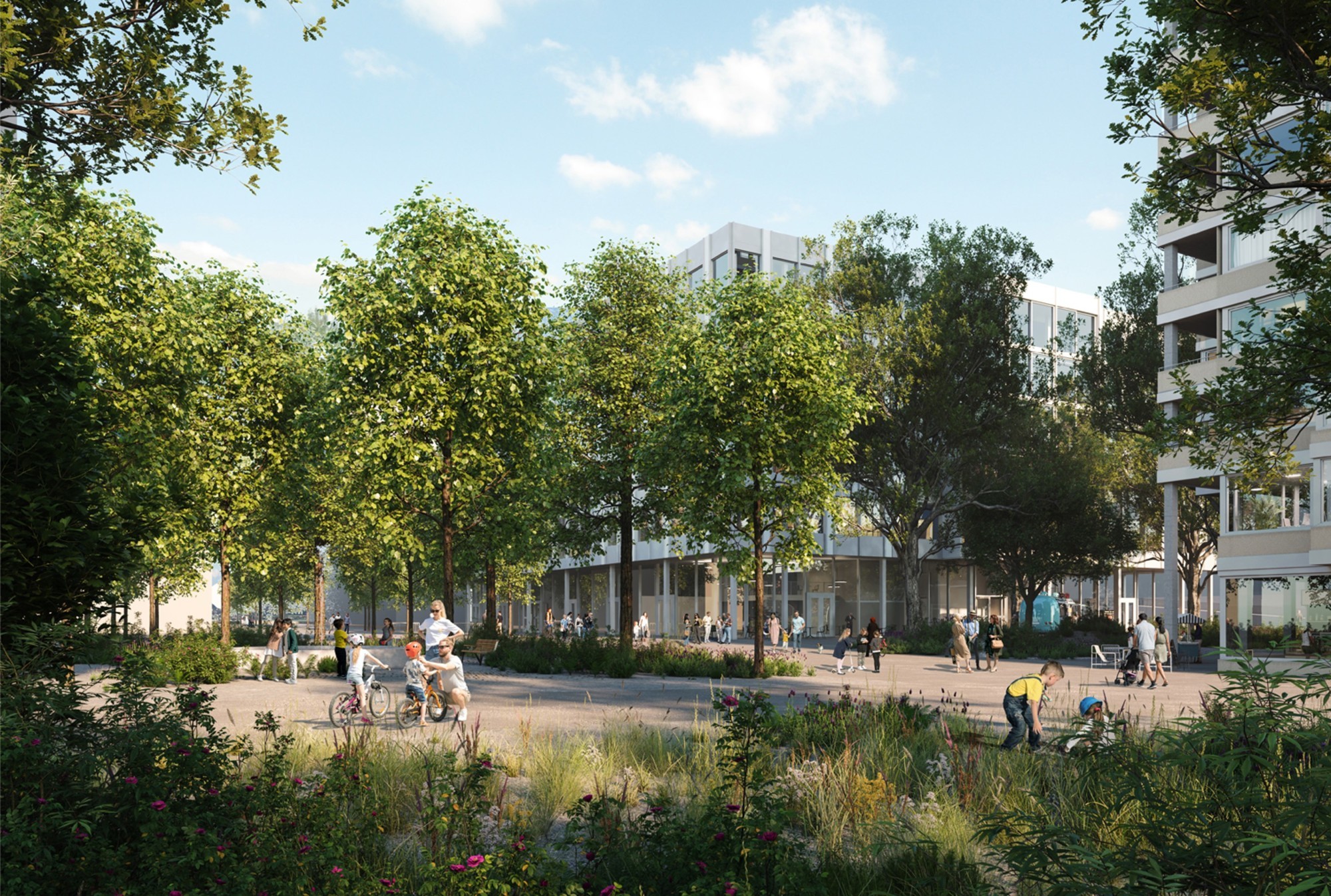 Quartier Überbauung Unterfeld Süd Baar