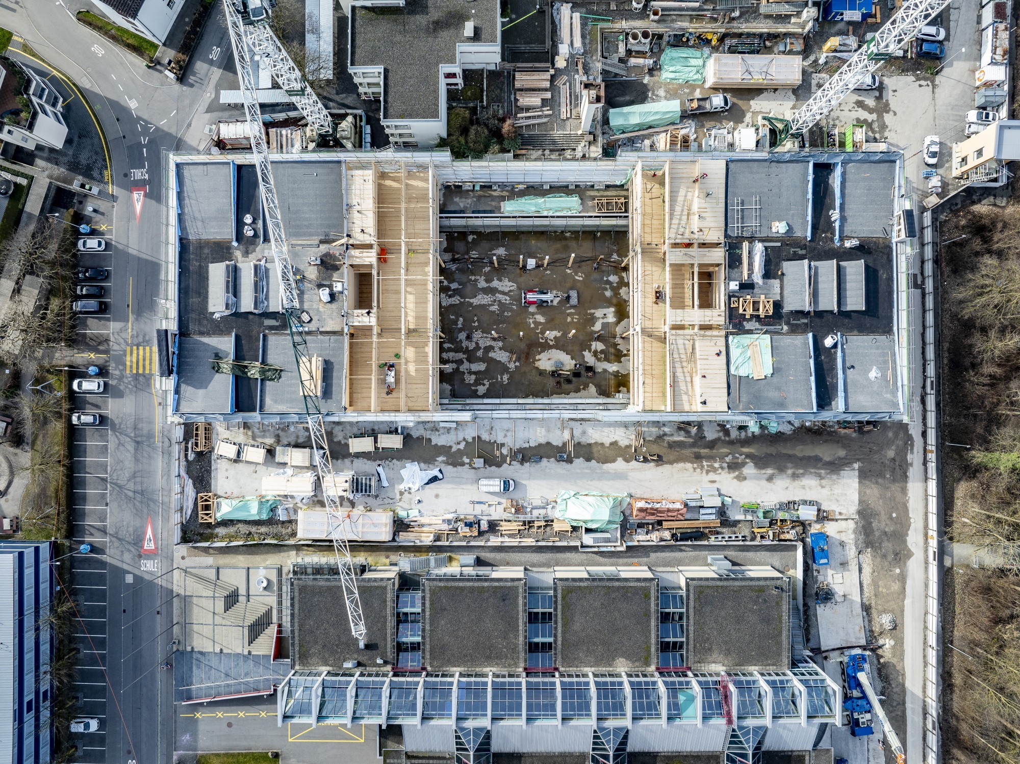 Baustelle der Schule Wiesntal in Baar ZG