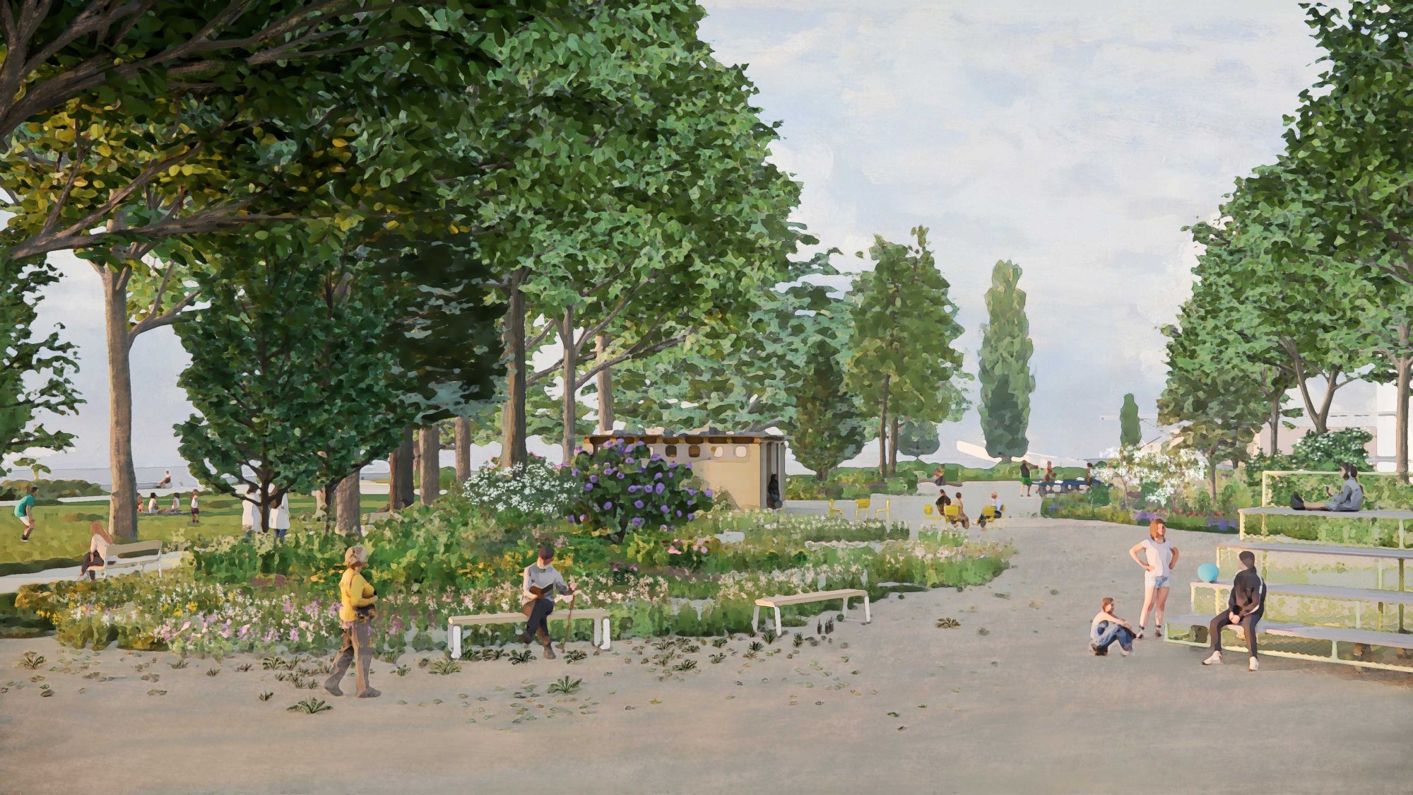 Neugestaltung Inseli Blick auf den Wandelplatz