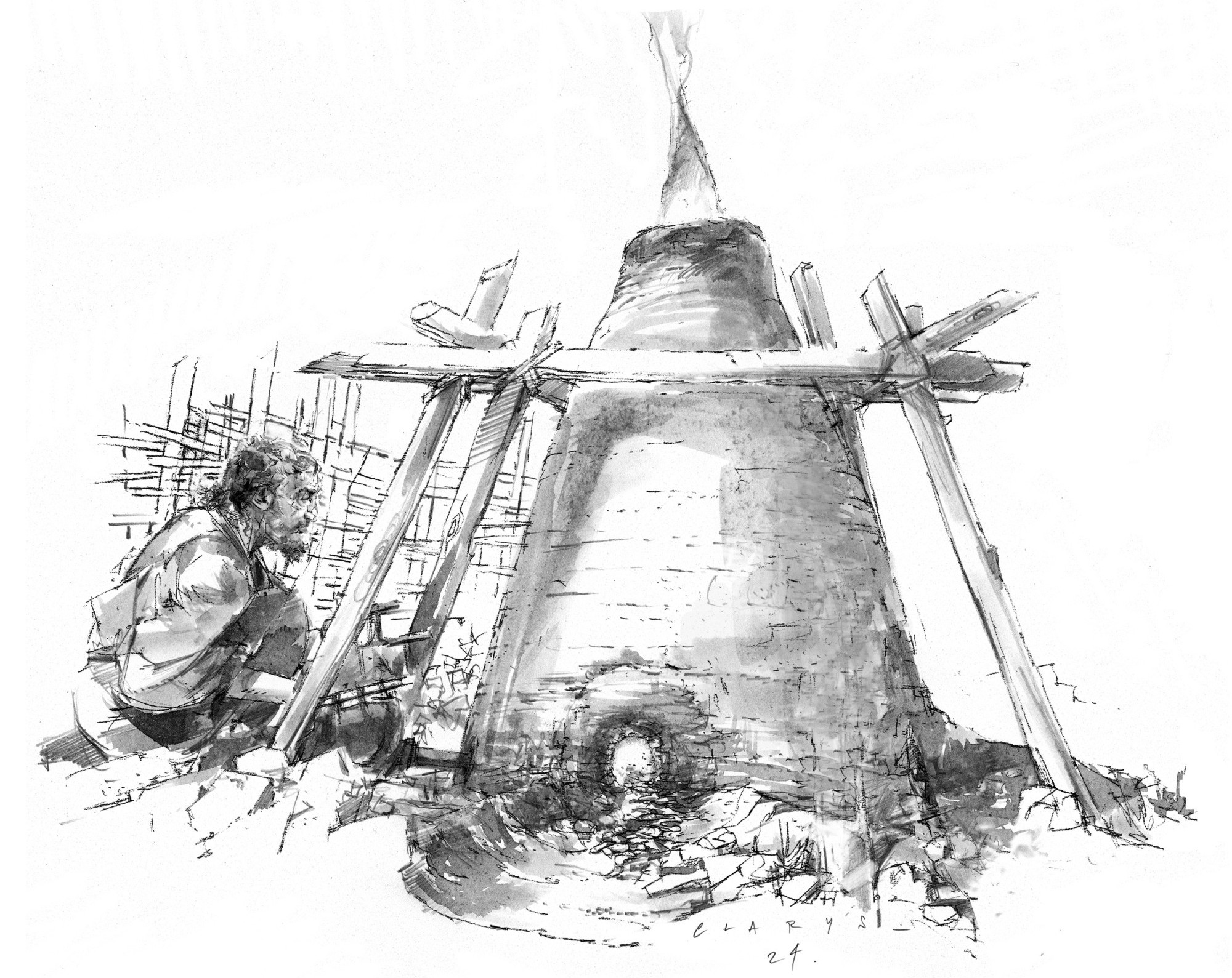 Rennofen (Zeichnung)