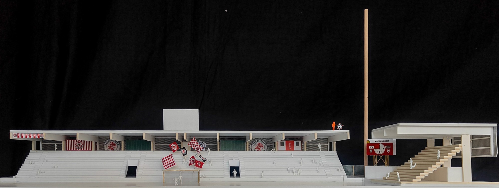 Modell neue Heimtribüne Sektor B Stadion Schützenwiese
