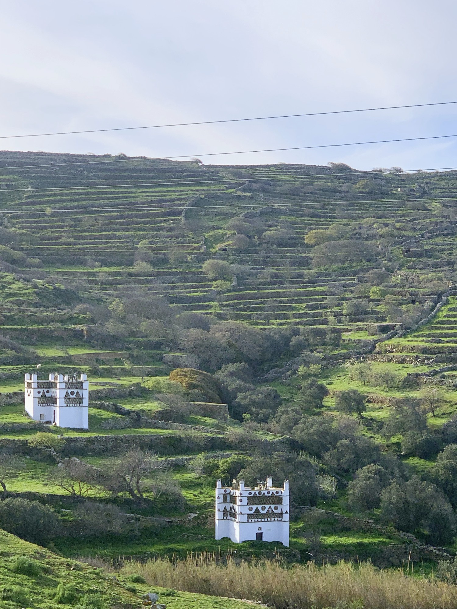 Zwei Taubentürme auf Tinos.