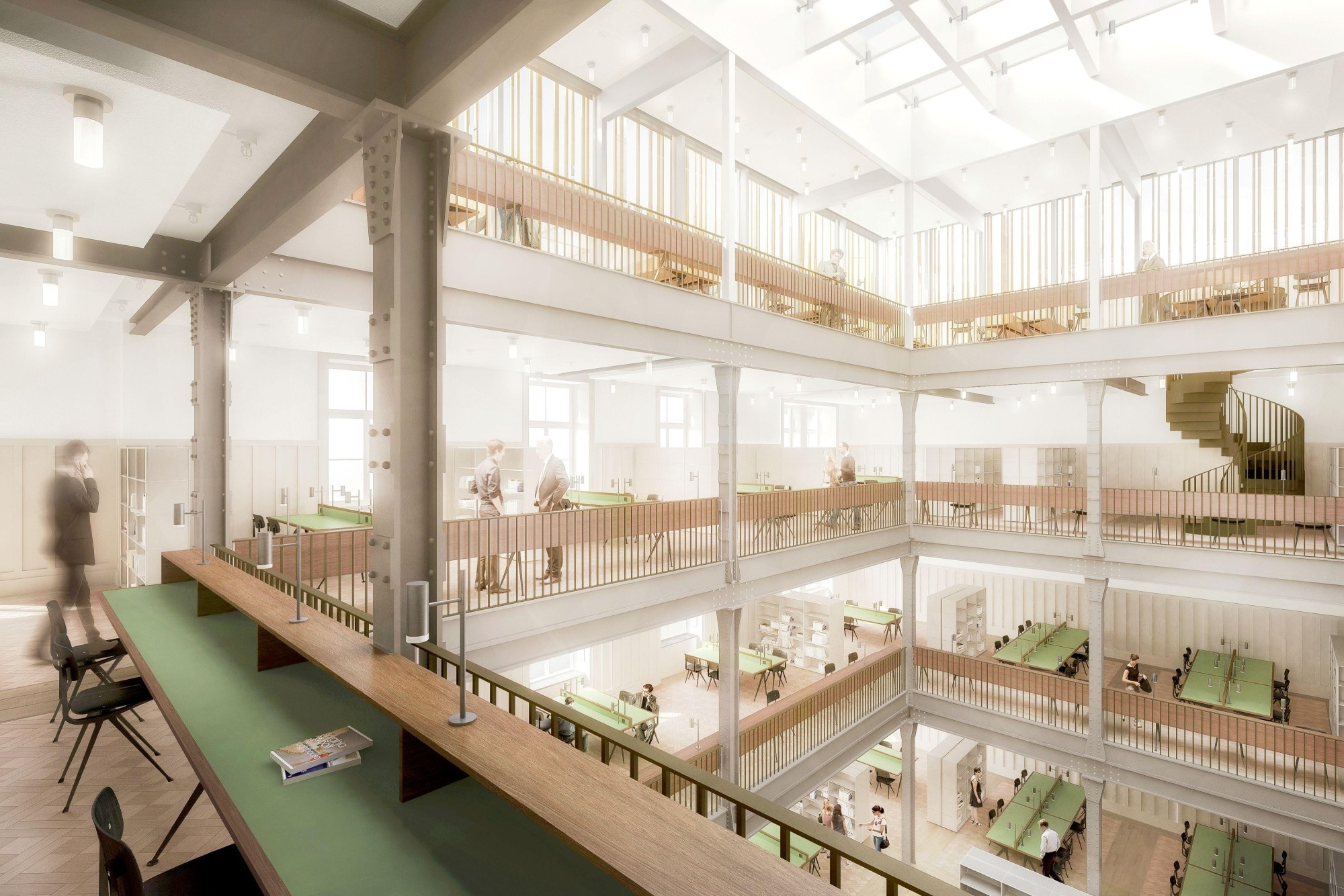 Atrium der Kaserne (Visualisierung)