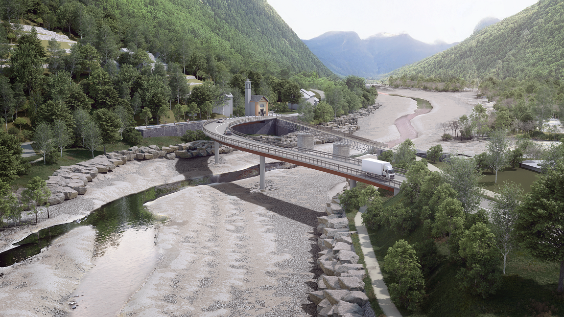 Der neue Ponte Visletto (Visualisierung)