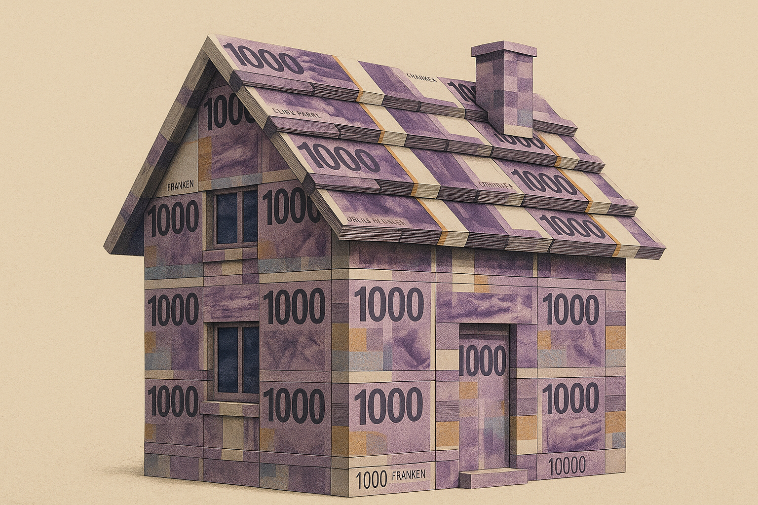 Haus aus 1000er-Noten (Symbolbild)