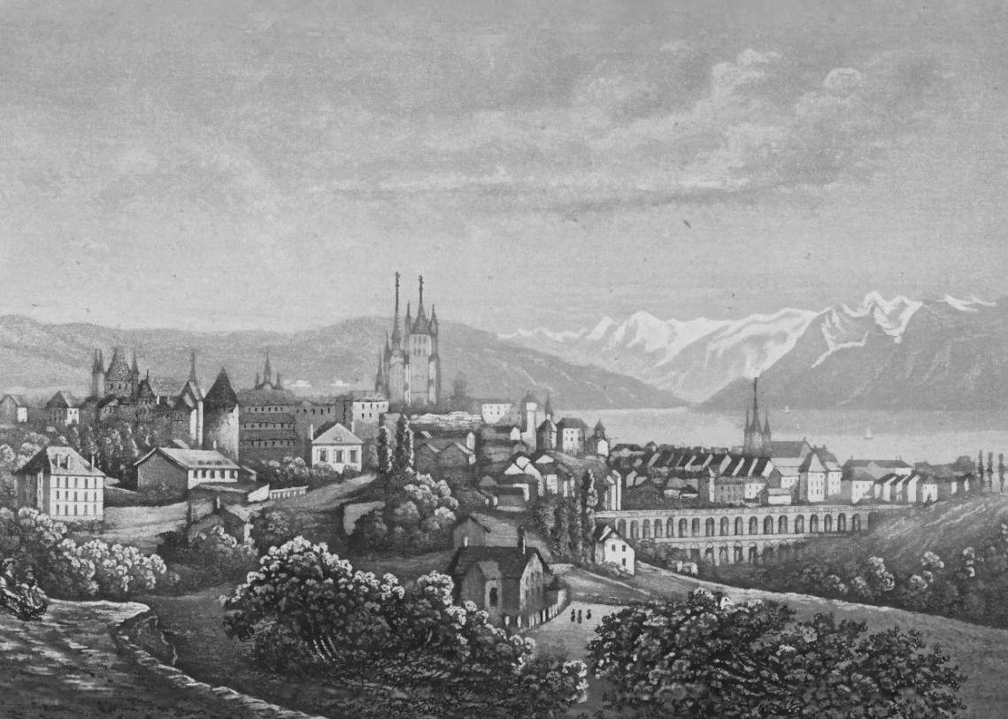 Lausanne und Vevey um 1830