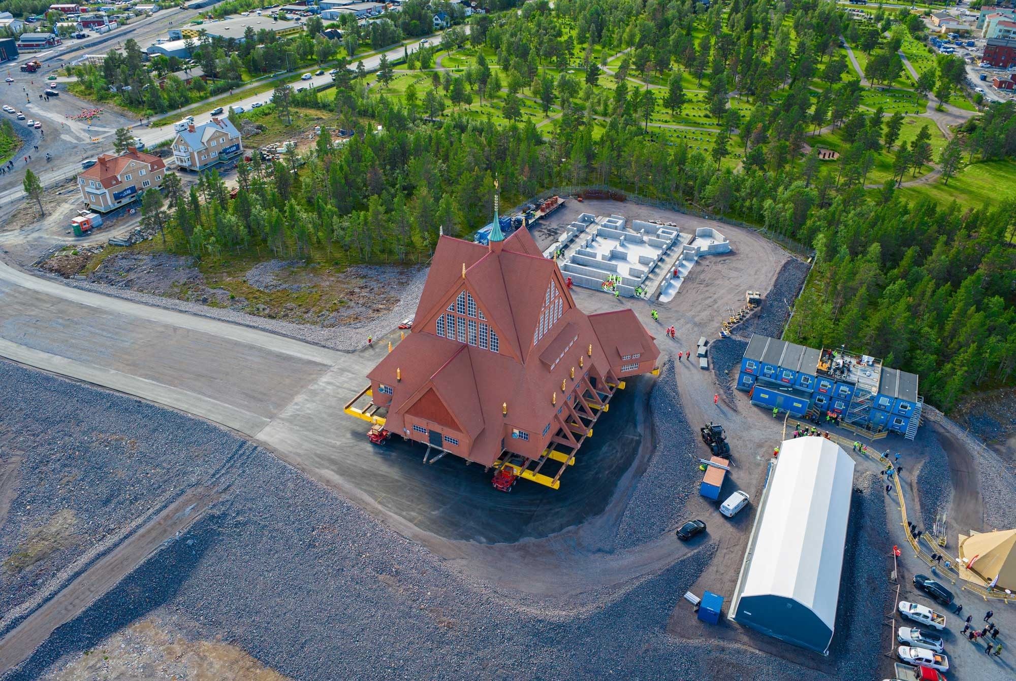 Umzug der Kirche von Kiruna
