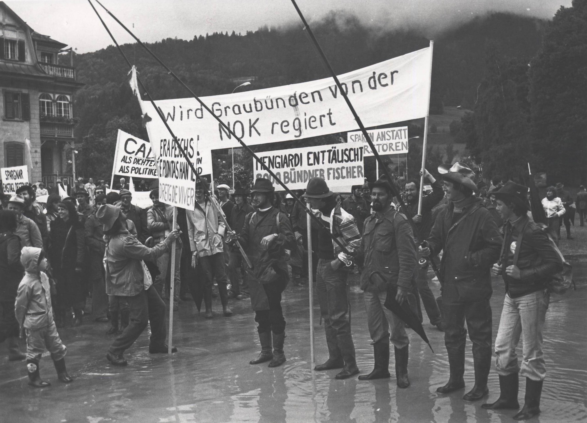 Protest gegen die Ilanzer Kraftwerke, 1979