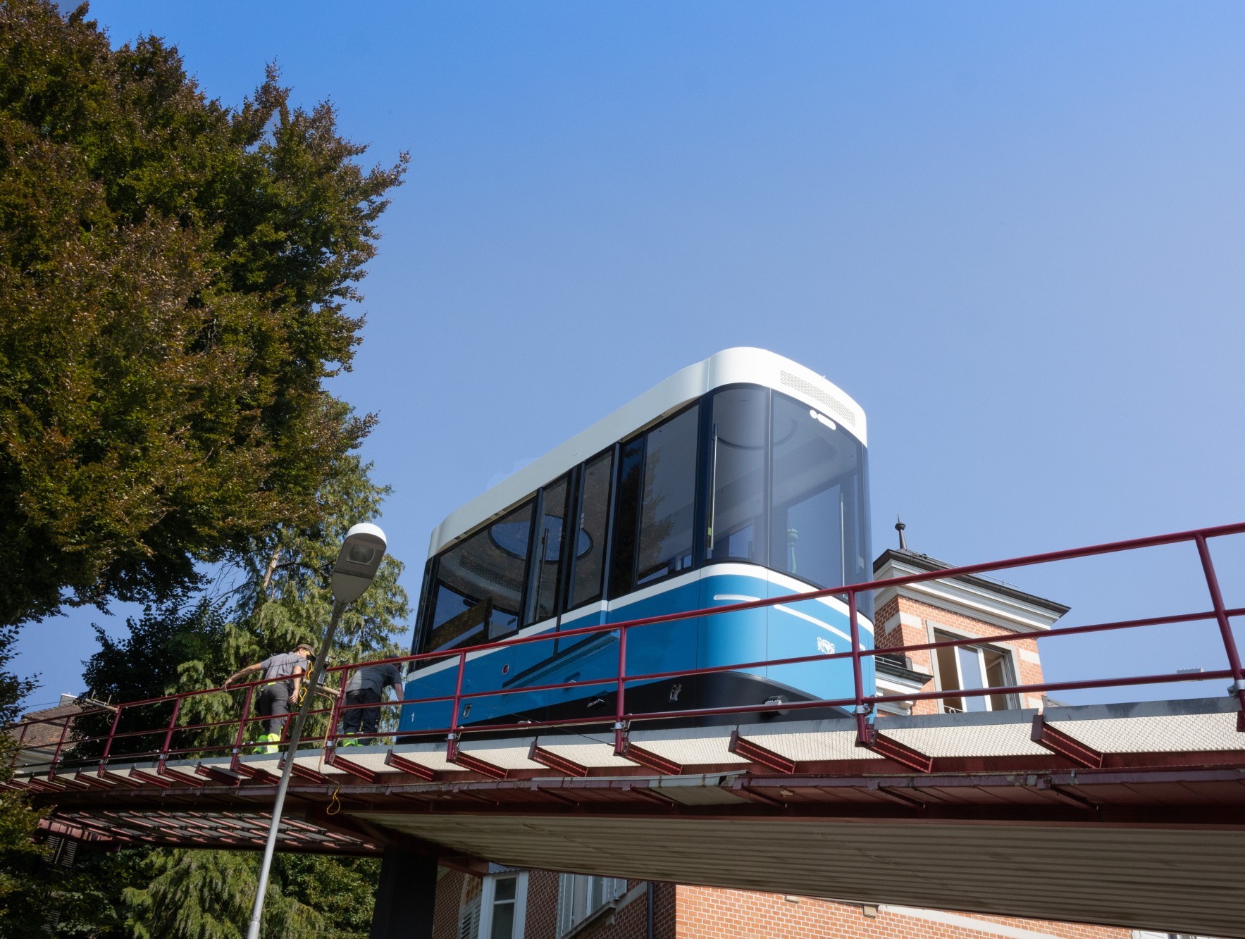 Neue Standseilbahn-Kabine der Seilbahn Rigiblick