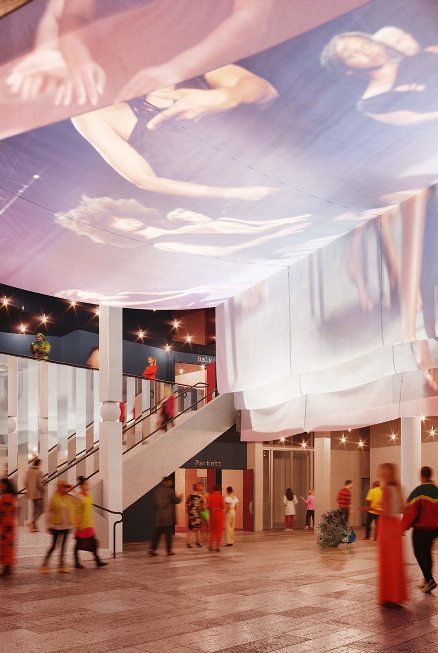 VIsualisierung Sanierung Schauspielhaus Zürich Foyer