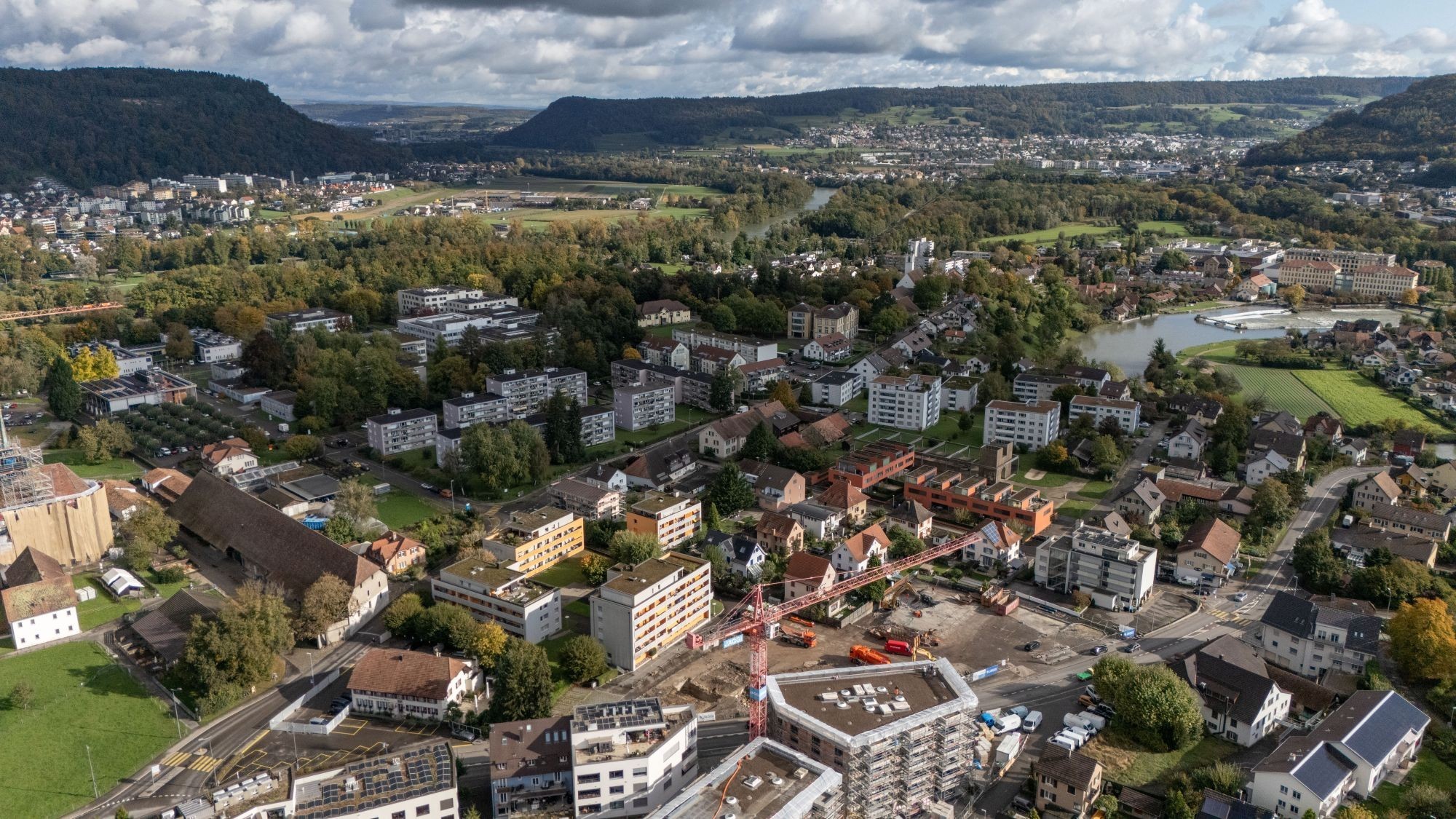 Luftbildaufnahme von Windisch