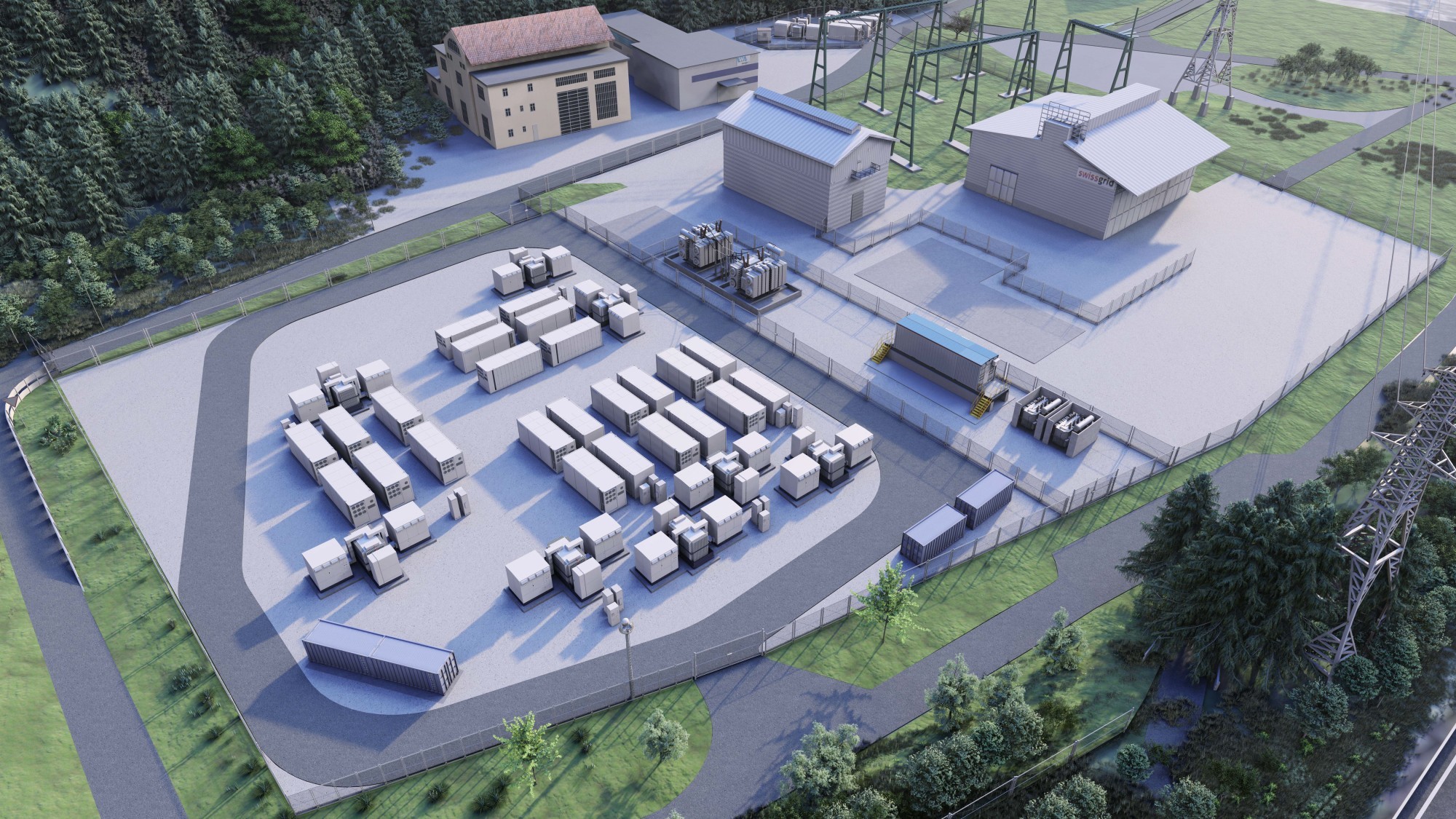 Visualisierung der Grossbatteriespeicher in Gurtnellen
